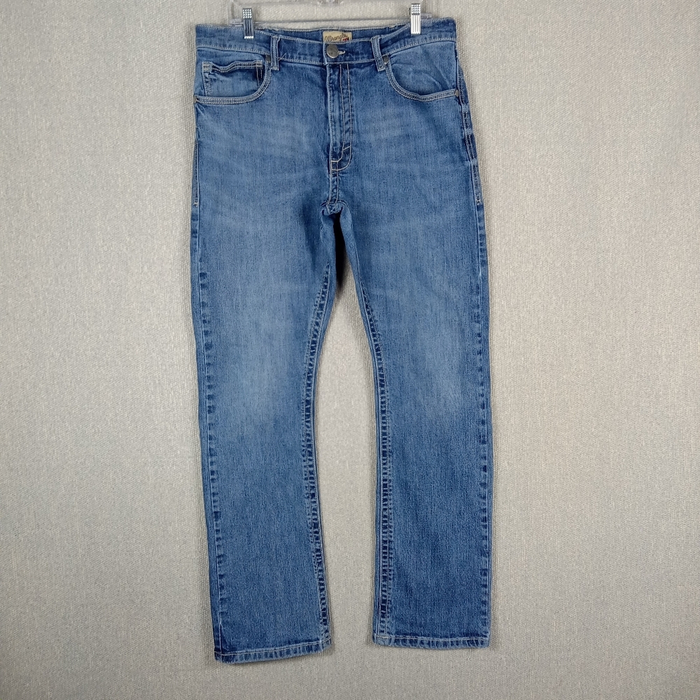 Wrangler 20X Bootcut Jeans Vintage Classic 5 Pocket Blue Denim Mens 36x34